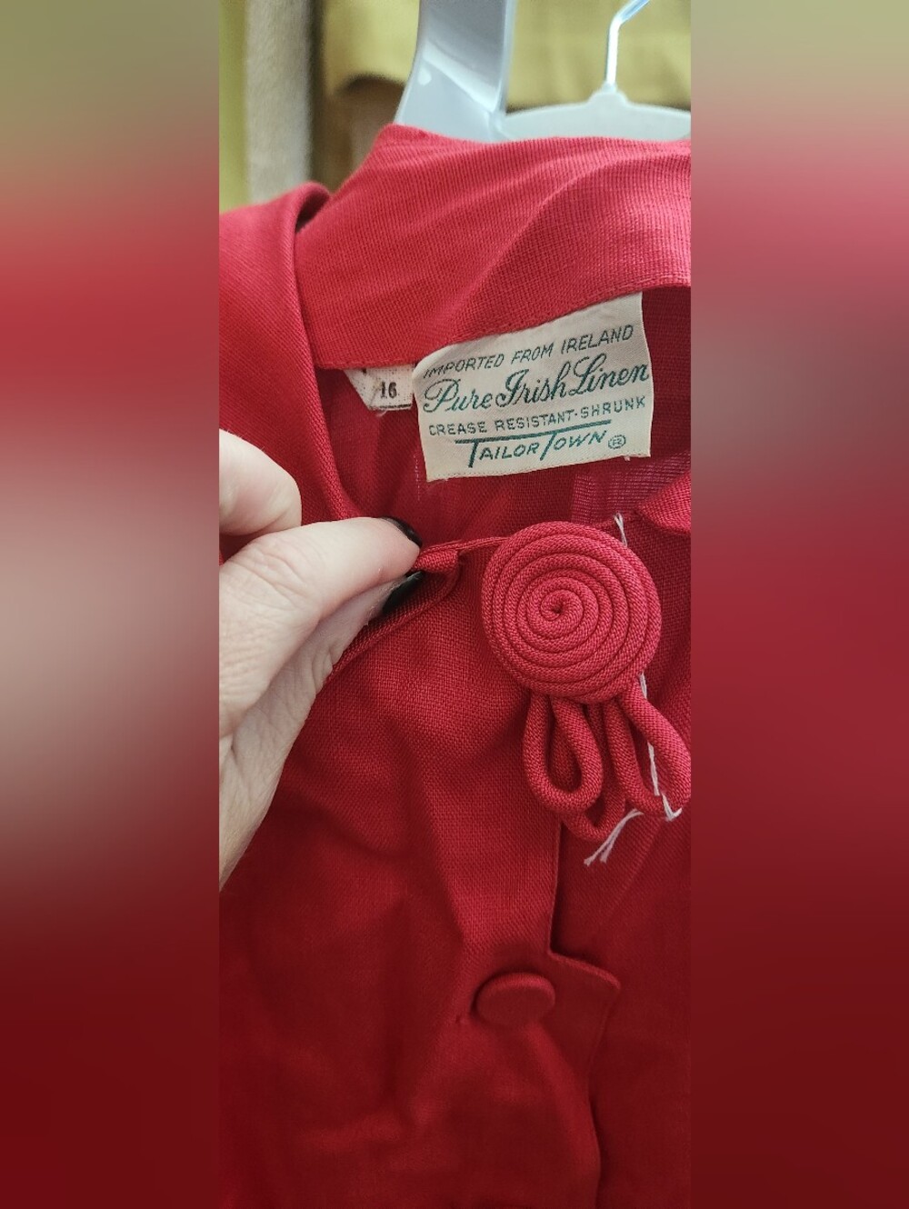 Late 40s Irish Linen Wiggle Dress